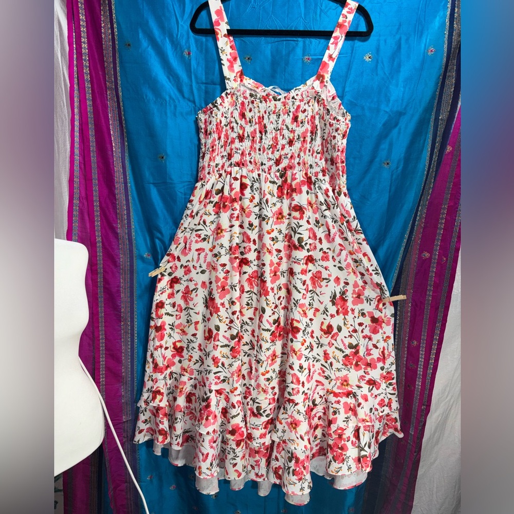 Grace Karin Floral Boho Square Neck Strapped Swing A Line sundress 2X - Picture 11 of 14